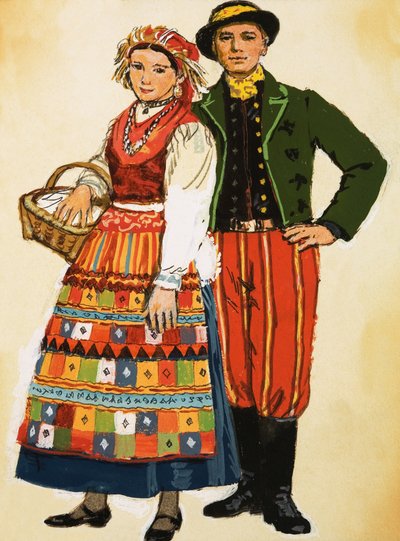 Polnische Tracht von English School